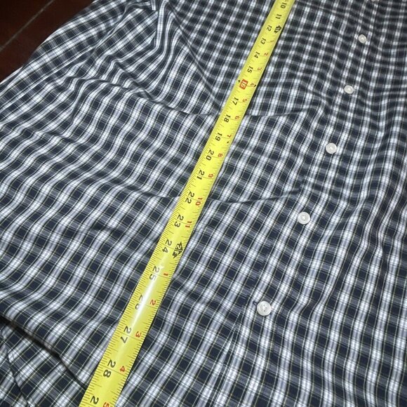Tommy Hilfiger TH Flex Regular Fit Stretch XL‎ 17 34/35 Long Sleeve Plaid Shirt - Picture 10 of 12
